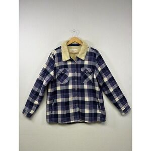 Rustic Comfort Soho Threads‎ Womens XXL Plaid Sherpa Lined Fleece Shacket Jacket